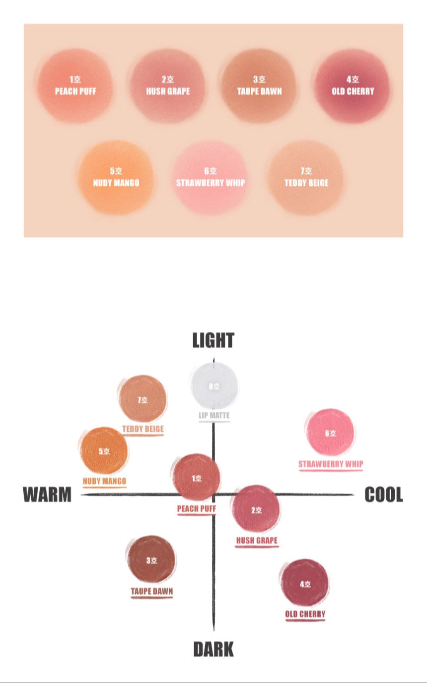 Rom&nd Color Lip Matte 8g (8 Colors) - Korean
