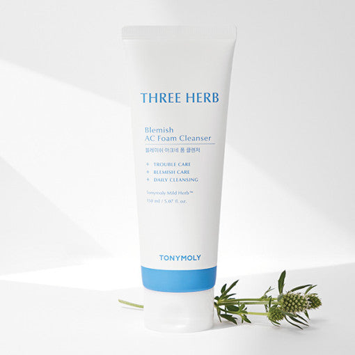 Tonymoly Three Herb Blemish Ac Foam Cleanser 150ml - Korean