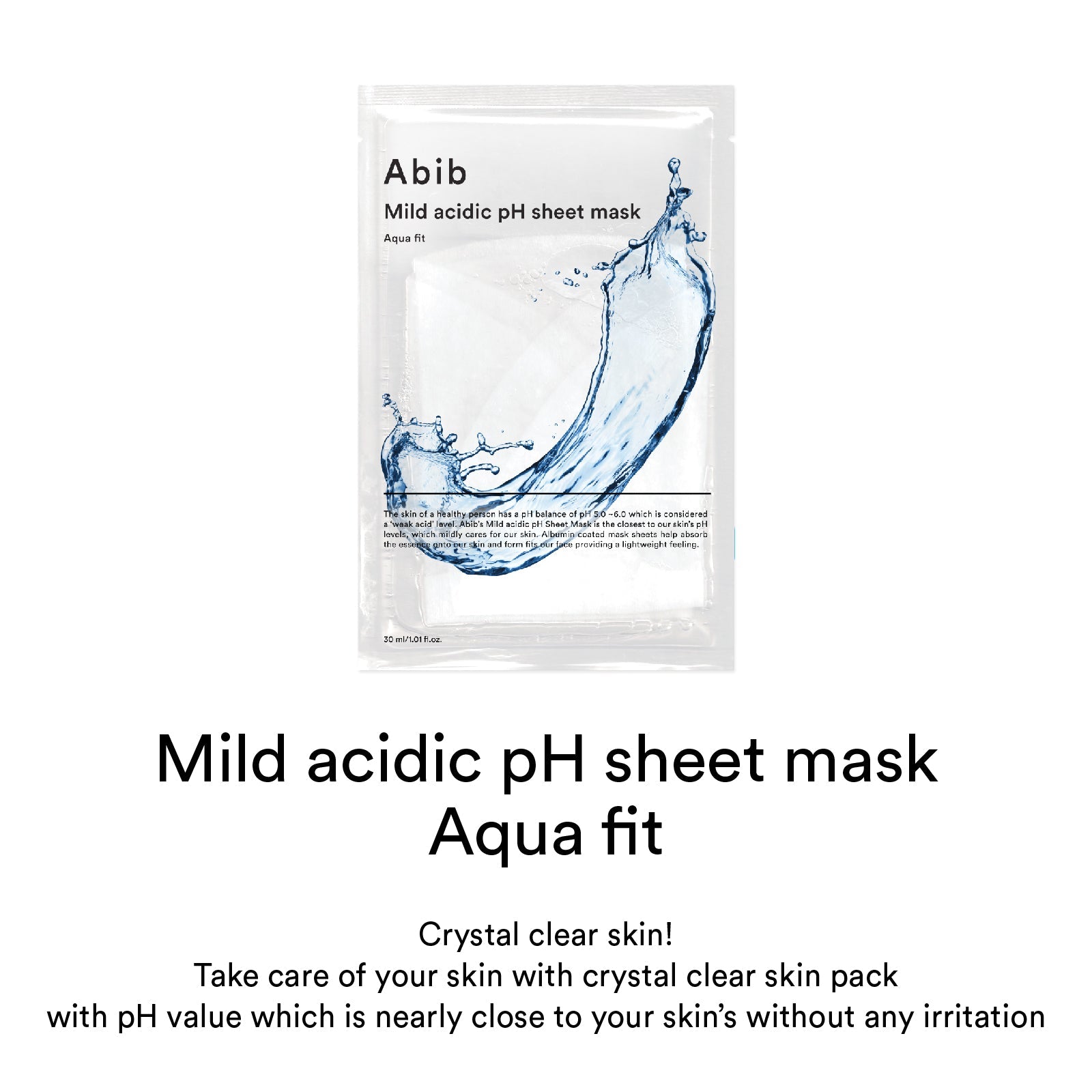 Abib Mild Acidic Ph Sheet Mask Aqua Fit 30ml x 10ea - Korean