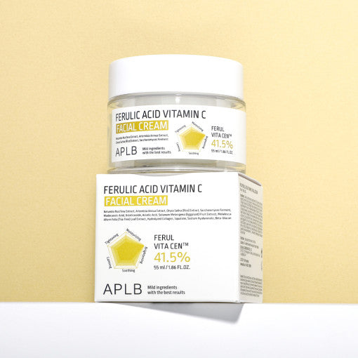 Aplb Ferulic Acid Vitamin c Facial Cream 55ml - Korean
