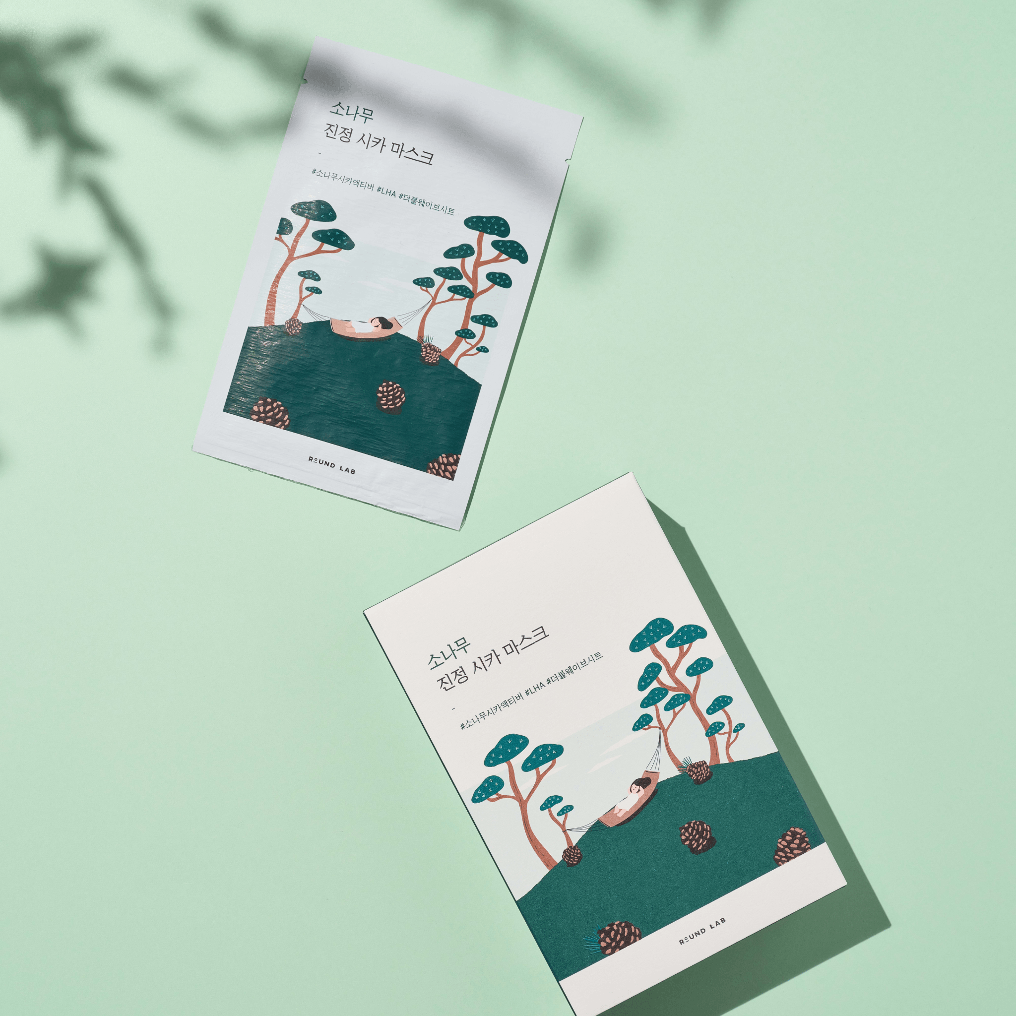 Round Lab Pine Calming Cica Sheet Mask 10pcs - Korean
